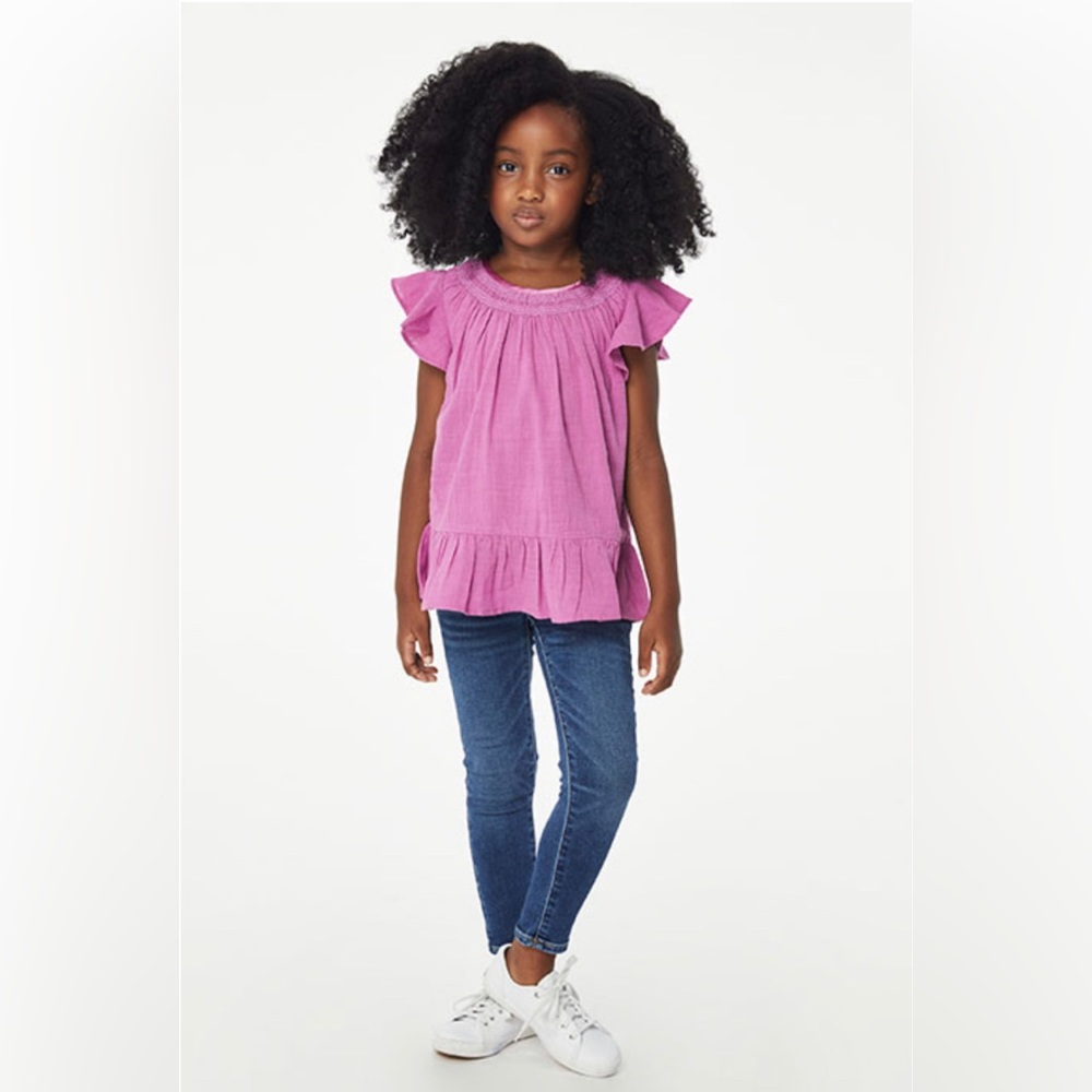 Roller Rabbit Girls Crinkle Begonia Top, Orchid, NWT